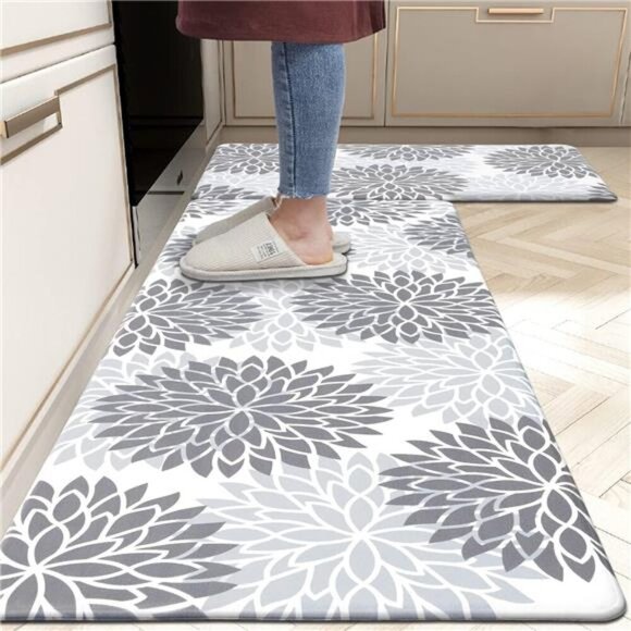 Anti Fatigue Kitchen Rug Sets 2 Piece Non Slip Kitchen Mats for Floor Cushioned - Picture 1 of 7